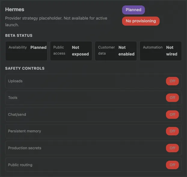 Hermes assistant interface preview